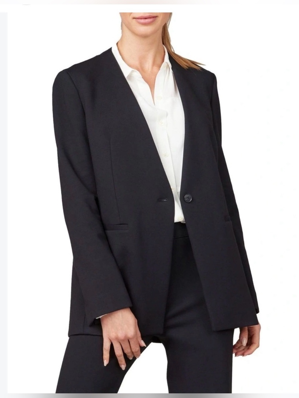 Spanx Perfect Collection Collarless Blazer in Black size small